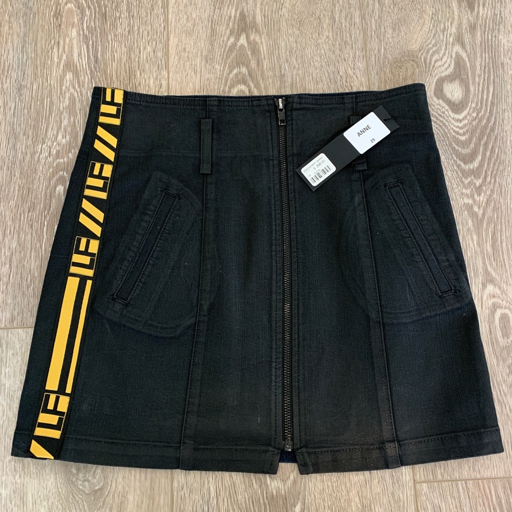LF Anne Wax ZIP Skirt with LF Gold Tape